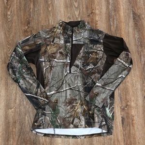 Men’s Rocky Camo Silent Hunter Scent IQ Atomic 1/4 Zip Pullover Hunting Shirt